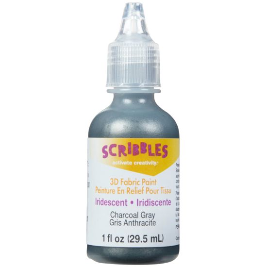Picture of 54223 3D Fabric Paint Charcoal Grey 1 oz.