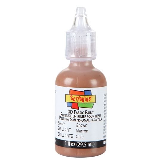 Picture of 14704 3D Fabric Paint Brown 1 oz.