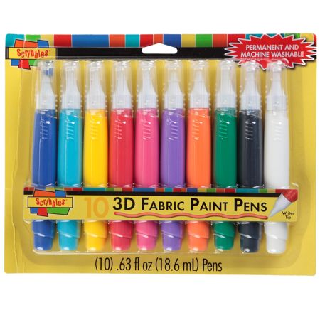 Picture of 32509 3D Fabric Paint Pens 10 Pack