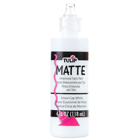 Picture of 15554 Tulip Dimensional Fabric Paint Matte Snow Cap White 4 oz.