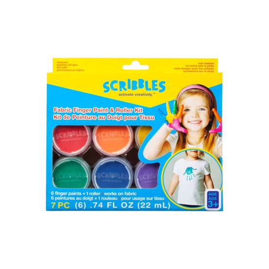 Picture of 40575 Fabric Finger Paint & Roller Kit 7 Pc. Primary Kit