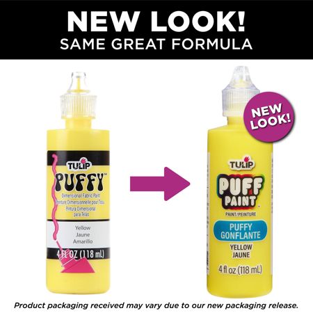 Picture of 17131 Tulip Dimensional Fabric Paint Puffy Yellow 4 oz.
