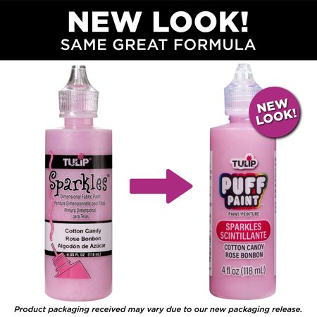 Picture of 20740 Tulip Dimensional Fabric Paint Sparkles Cotton Candy 4 oz.
