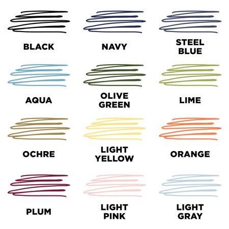 Picture of 46984 Tulip Fine-Tip Fabric Markers Mountainside Meadow 12 Pack