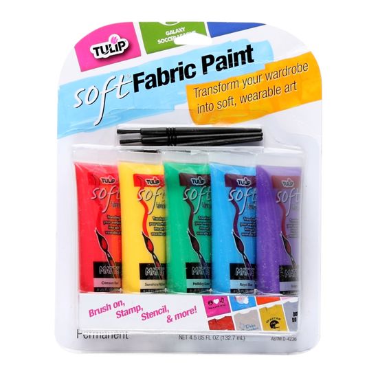 Picture of 29375 Brush-On Fabric Paint Squeezable Tube 5 Pack